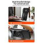 Magnetic Case For Xiaomi Redmi Note 17 4G (Global) / Note 17 5G (Global) / Note 17 (India / China) 5G  Ring Holder Foldable Kickstand TPU PC Phone Cover with Camera Lens Slider