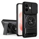 Magnetic Case For Xiaomi Redmi Note 17 4G (Global) / Note 17 5G (Global) / Note 17 (India / China) 5G  Ring Holder Foldable Kickstand TPU PC Phone Cover with Camera Lens Slider