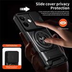 Magnetic Case For Xiaomi Redmi Note 17 4G (Global) / Note 17 5G (Global) / Note 17 (India / China) 5G  Ring Holder Foldable Kickstand TPU PC Phone Cover with Camera Lens Slider