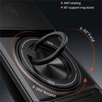 Magnetic Case For Xiaomi Redmi Note 17 4G (Global) / Note 17 5G (Global) / Note 17 (India / China) 5G  Ring Holder Foldable Kickstand TPU PC Phone Cover with Camera Lens Slider