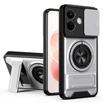 Magnetic Case For Xiaomi Redmi Note 17 4G (Global) / Note 17 5G (Global) / Note 17 (India / China) 5G  Ring Holder Foldable Kickstand TPU PC Phone Cover with Camera Lens Slider