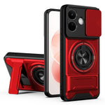 Magnetic Case For Xiaomi Redmi Note 17 4G (Global) / Note 17 5G (Global) / Note 17 (India / China) 5G  Ring Holder Foldable Kickstand TPU PC Phone Cover with Camera Lens Slider
