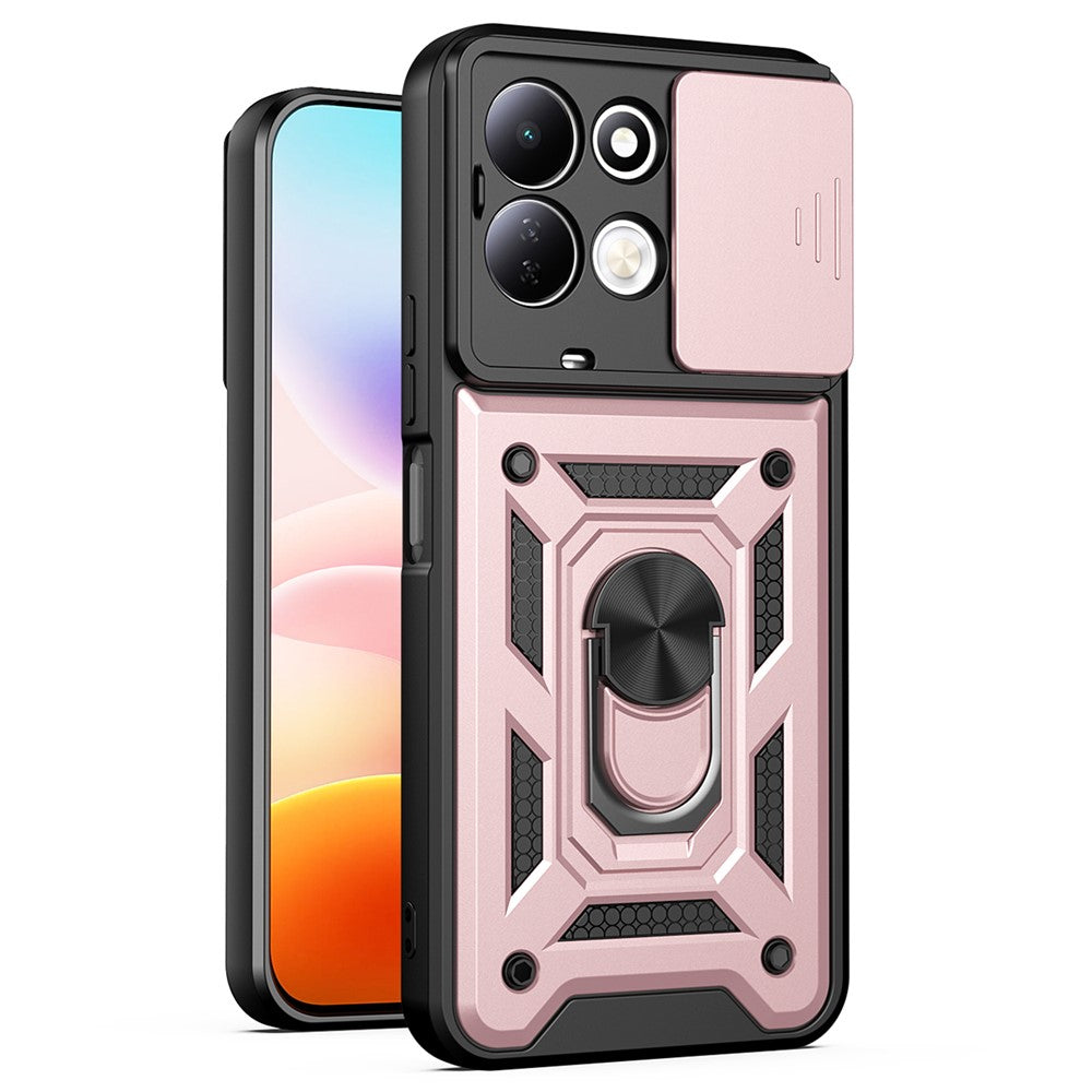 For Xiaomi Redmi 17 4G  /  17 5G Case with Slide Camera Lid PC + TPU Kickstand Phone Cover
