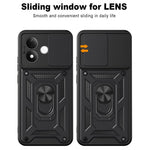 For Xiaomi Redmi Note 17 4G (Global) / Note 17 5G (Global) / Note 17 (India / China) 5G  Case with Slide Camera Lid PC + TPU Kickstand Phone Cover