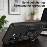 For Xiaomi Redmi Note 17 4G (Global) / Note 17 5G (Global) / Note 17 (India / China) 5G  Case with Slide Camera Lid PC + TPU Kickstand Phone Cover