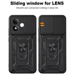 For Xiaomi Redmi Note 17 Pro 5G Case with Slide Camera Lid PC + TPU Kickstand Phone Cover