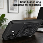For Xiaomi Redmi Note 17 Pro 5G Case with Slide Camera Lid PC + TPU Kickstand Phone Cover