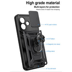 For Xiaomi Redmi Note 17 Pro 5G Case with Slide Camera Lid PC + TPU Kickstand Phone Cover