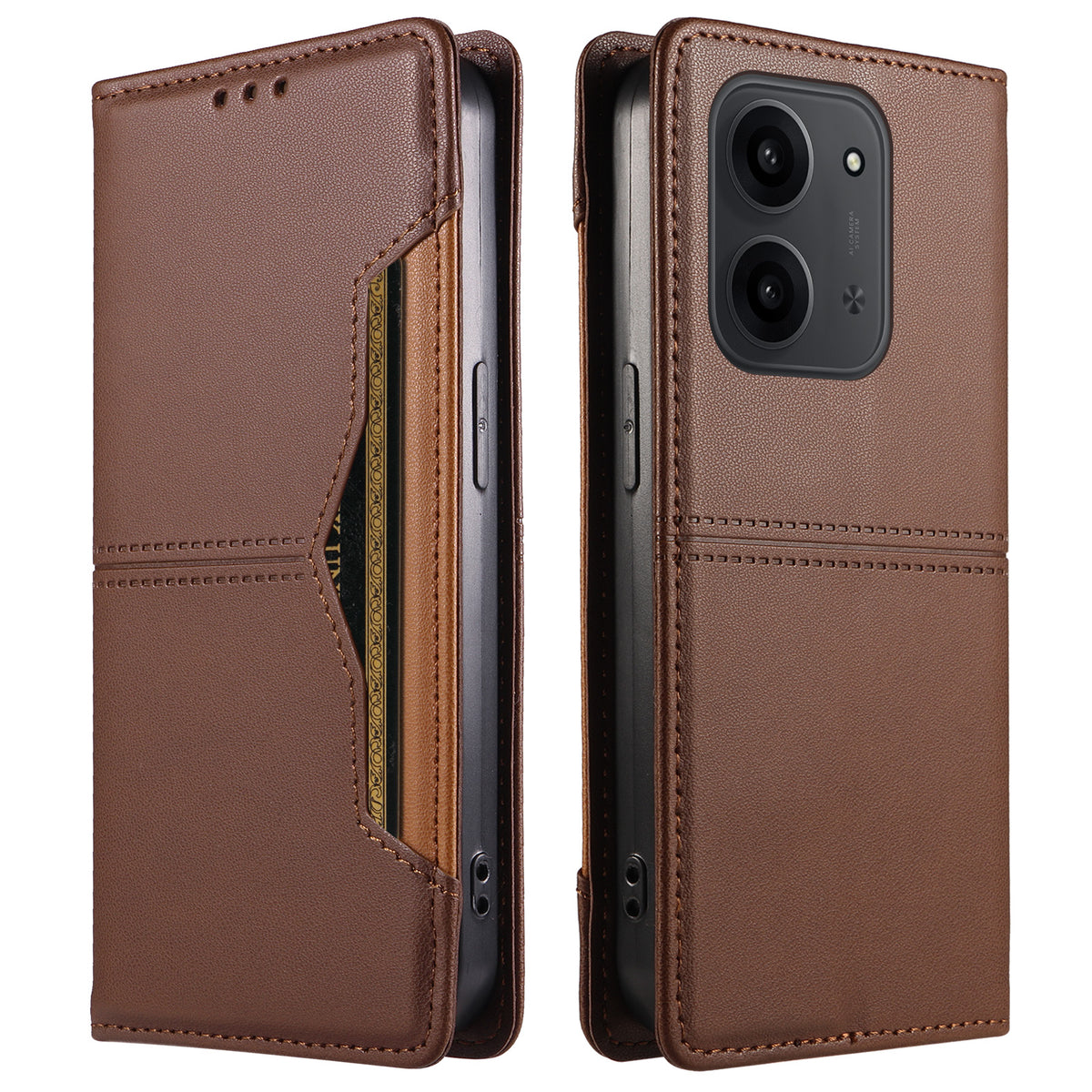 For Xiaomi Redmi 15R 5G / Xiaomi Poco C85 4G (171mm) / Xiaomi Redmi 15C 4G (Global) (171mm) Wallet Case External Card Slot Magnetic Closing Leather Phone Cover