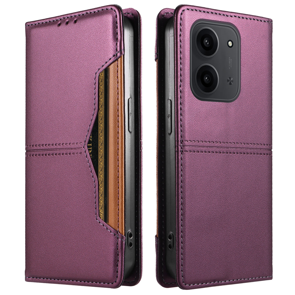 For Xiaomi Redmi 15R 5G / Xiaomi Poco C85 4G (171mm) / Xiaomi Redmi 15C 4G (Global) (171mm) Wallet Case External Card Slot Magnetic Closing Leather Phone Cover