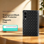 For Samsung Galaxy Z Fold8 Dual-Axis Magnetic Case Diamond-Quilted Texture Leather PC Phone Cover