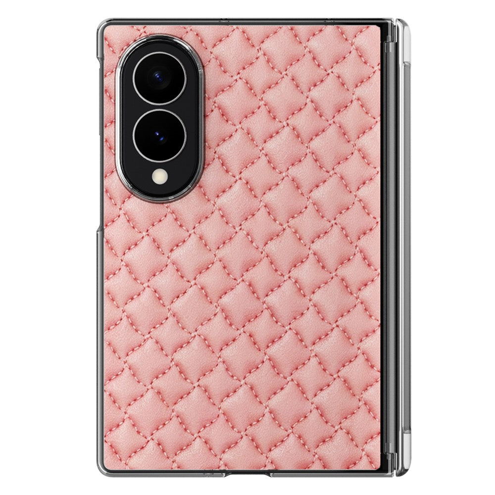 For Samsung Galaxy Z Fold8 Dual-Axis Magnetic Case Diamond-Quilted Texture Leather PC Phone Cover