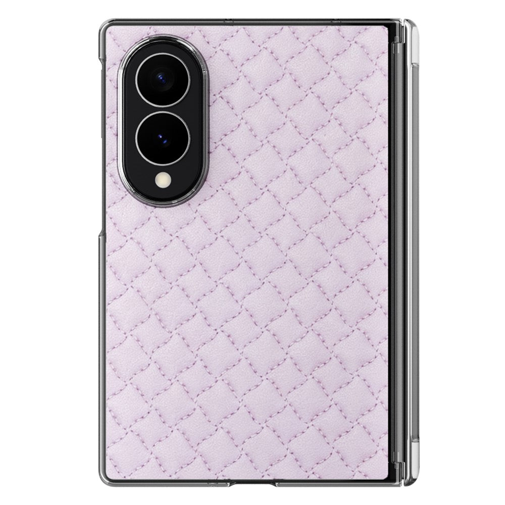 For Samsung Galaxy Z Fold8 Dual-Axis Magnetic Case Diamond-Quilted Texture Leather PC Phone Cover