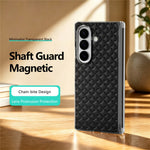For Samsung Galaxy Z Fold8 Ultra Dual-Axis Magnetic Case Diamond-Quilted Texture Leather PC Phone Cover