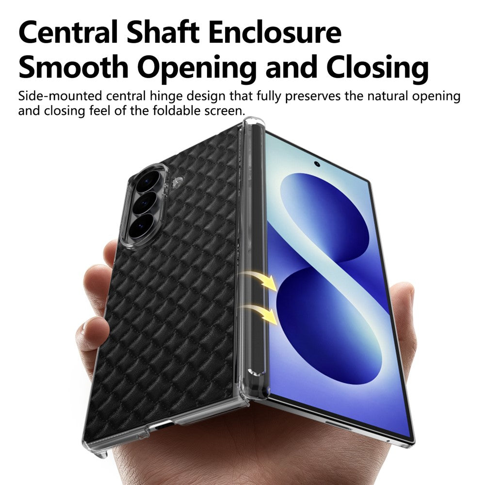 For Samsung Galaxy Z Fold8 Ultra Dual-Axis Magnetic Case Diamond-Quilted Texture Leather PC Phone Cover