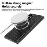 For Samsung Galaxy Z Fold8 Ultra Dual-Axis Magnetic Case Diamond-Quilted Texture Leather PC Phone Cover
