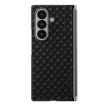 For Samsung Galaxy Z Fold7 5G Dual-Axis Magnetic Case Diamond-Quilted Texture Leather PC Phone Cover