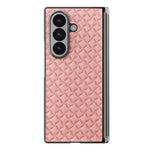 For Samsung Galaxy Z Fold7 5G Dual-Axis Magnetic Case Diamond-Quilted Texture Leather PC Phone Cover
