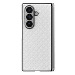 For Samsung Galaxy Z Fold7 5G Dual-Axis Magnetic Case Diamond-Quilted Texture Leather PC Phone Cover
