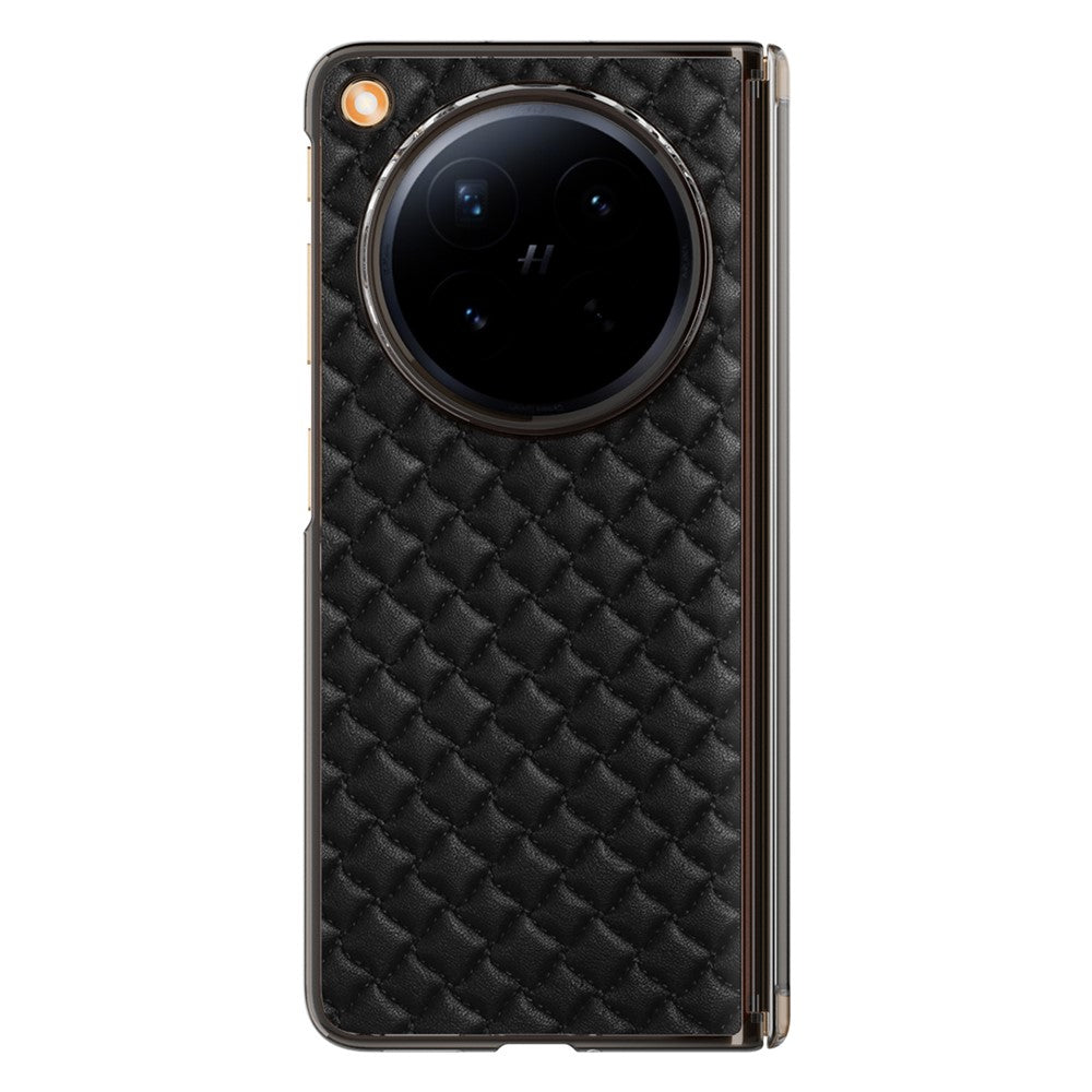 For Oppo Find N6 5G Dual-Axis Magnetic Case Diamond-Quilted Texture Leather PC Phone Cover