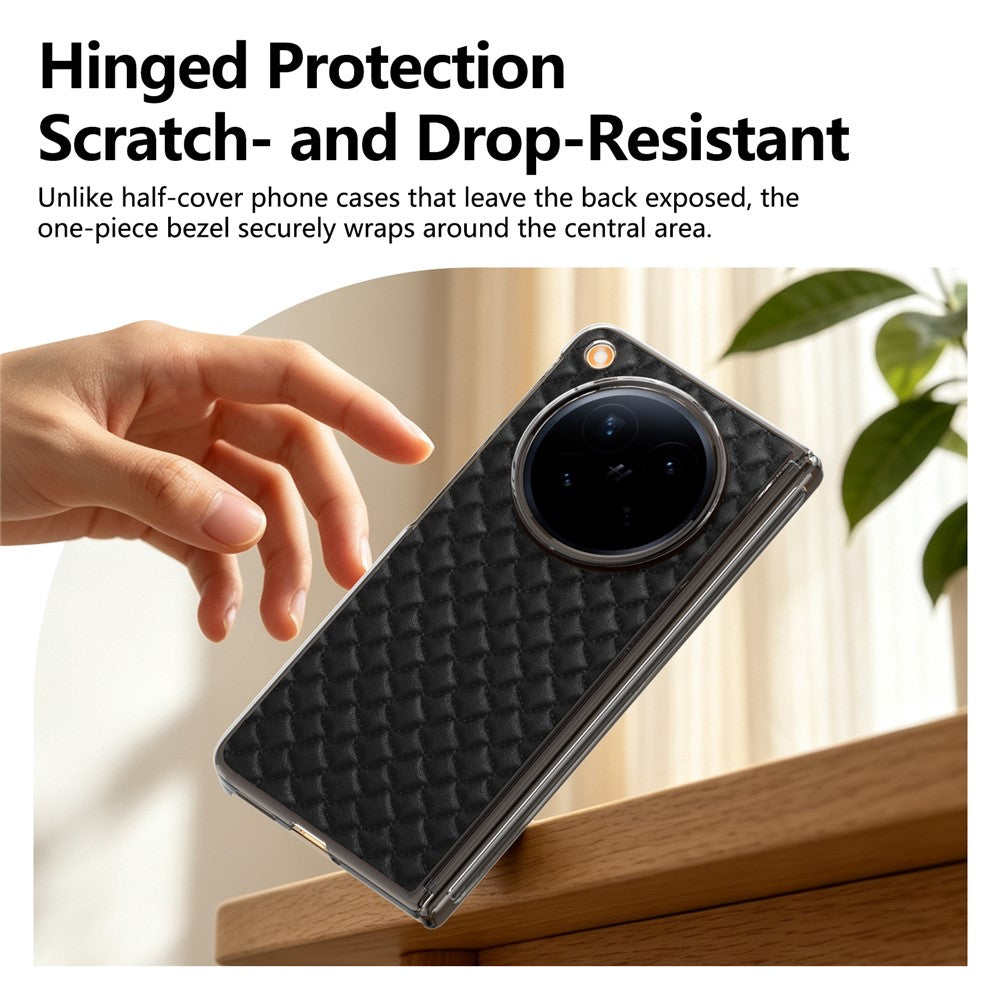 For Oppo Find N6 5G Dual-Axis Magnetic Case Diamond-Quilted Texture Leather PC Phone Cover