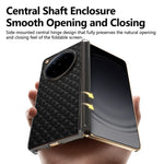 For Oppo Find N6 5G Dual-Axis Magnetic Case Diamond-Quilted Texture Leather PC Phone Cover