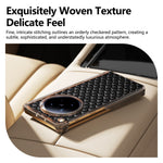 For Oppo Find N6 5G Dual-Axis Magnetic Case Diamond-Quilted Texture Leather PC Phone Cover