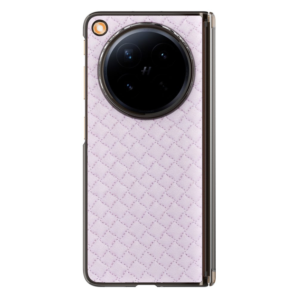 For Oppo Find N6 5G Dual-Axis Magnetic Case Diamond-Quilted Texture Leather PC Phone Cover