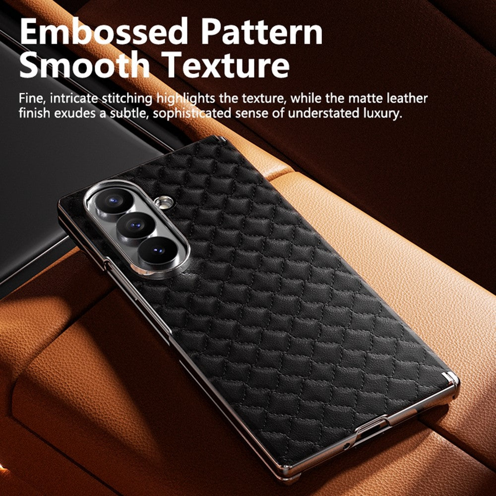 For Samsung Galaxy Z Fold8 Ultra Magnetic Phone Case Electroplated Leather PC Phone Back Cover