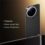 For Oppo Find N6 5G Magnetic Phone Case Electroplated Leather PC Phone Back Cover