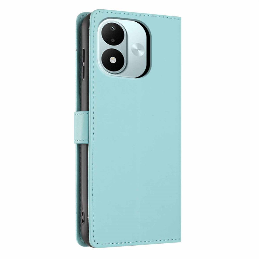 For Xiaomi Redmi Note 17 4G (Global) / Note 17 5G (Global) / Note 17 (India / China) 5G Stand Case Tree-and-Cat Pattern PU Leather Wallet Protective Phone Cover with Wrist Strap