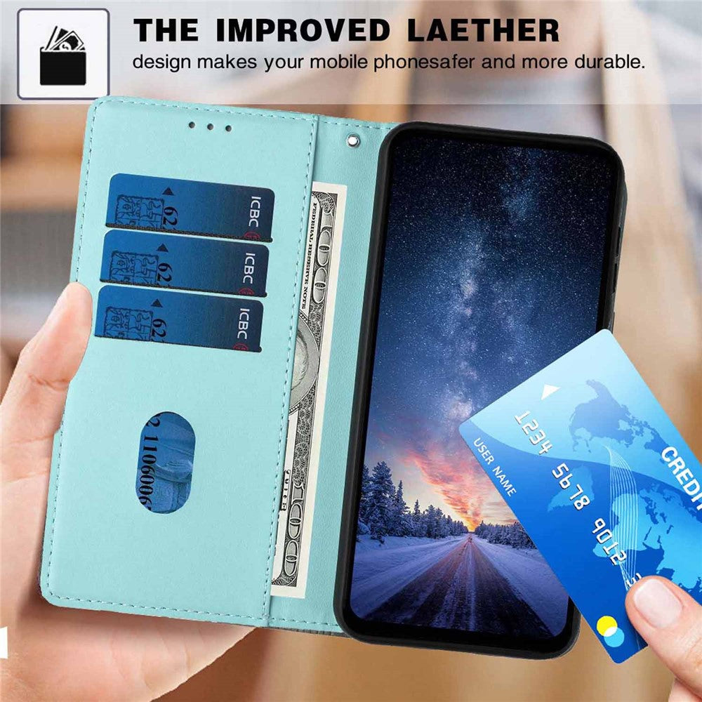 For Xiaomi Redmi Note 17 4G (Global) / Note 17 5G (Global) / Note 17 (India / China) 5G Stand Case Tree-and-Cat Pattern PU Leather Wallet Protective Phone Cover with Wrist Strap