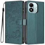 For Xiaomi Redmi Note 17 4G (Global) / Note 17 5G (Global) / Note 17 (India / China) 5G Stand Case Tree-and-Cat Pattern PU Leather Wallet Protective Phone Cover with Wrist Strap