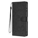For Xiaomi Redmi Note 17 Pro 5G Stand Case Tree-and-Cat Pattern PU Leather Wallet Protective Phone Cover with Wrist Strap