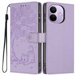 For Xiaomi Redmi Note 17 Pro 5G Stand Case Tree-and-Cat Pattern PU Leather Wallet Protective Phone Cover with Wrist Strap