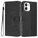For Xiaomi Redmi Note 17 Pro+ 5G / Note 17 Pro Max 5G Stand Case Tree-and-Cat Pattern PU Leather Wallet Protective Phone Cover with Wrist Strap
