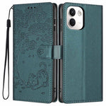 For Xiaomi Redmi Note 17 Pro+ 5G / Note 17 Pro Max 5G Stand Case Tree-and-Cat Pattern PU Leather Wallet Protective Phone Cover with Wrist Strap