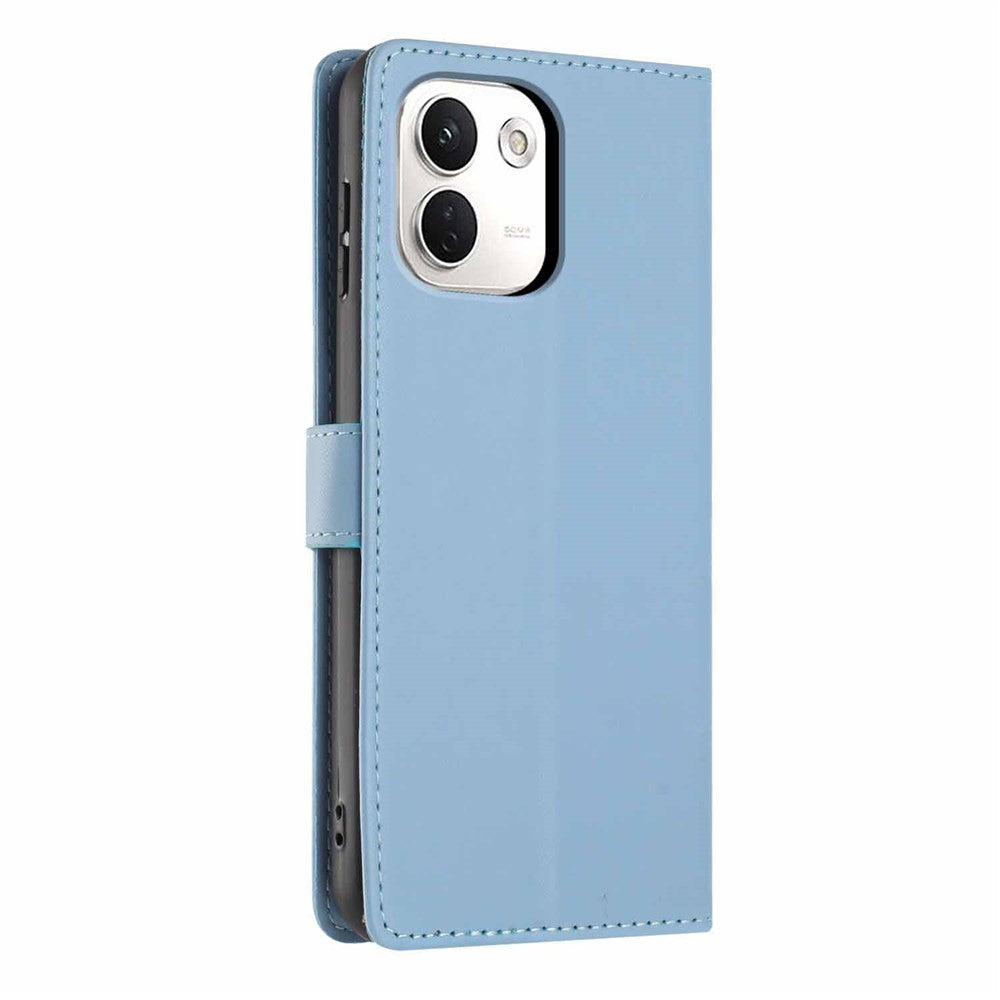 For Xiaomi Redmi Note 17 Pro+ 5G / Note 17 Pro Max 5G Stand Case Tree-and-Cat Pattern PU Leather Wallet Protective Phone Cover with Wrist Strap