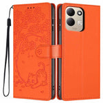 For Xiaomi Redmi 17 4G / 5G Stand Case Tree-and-Cat Pattern PU Leather Wallet Protective Phone Cover with Wrist Strap