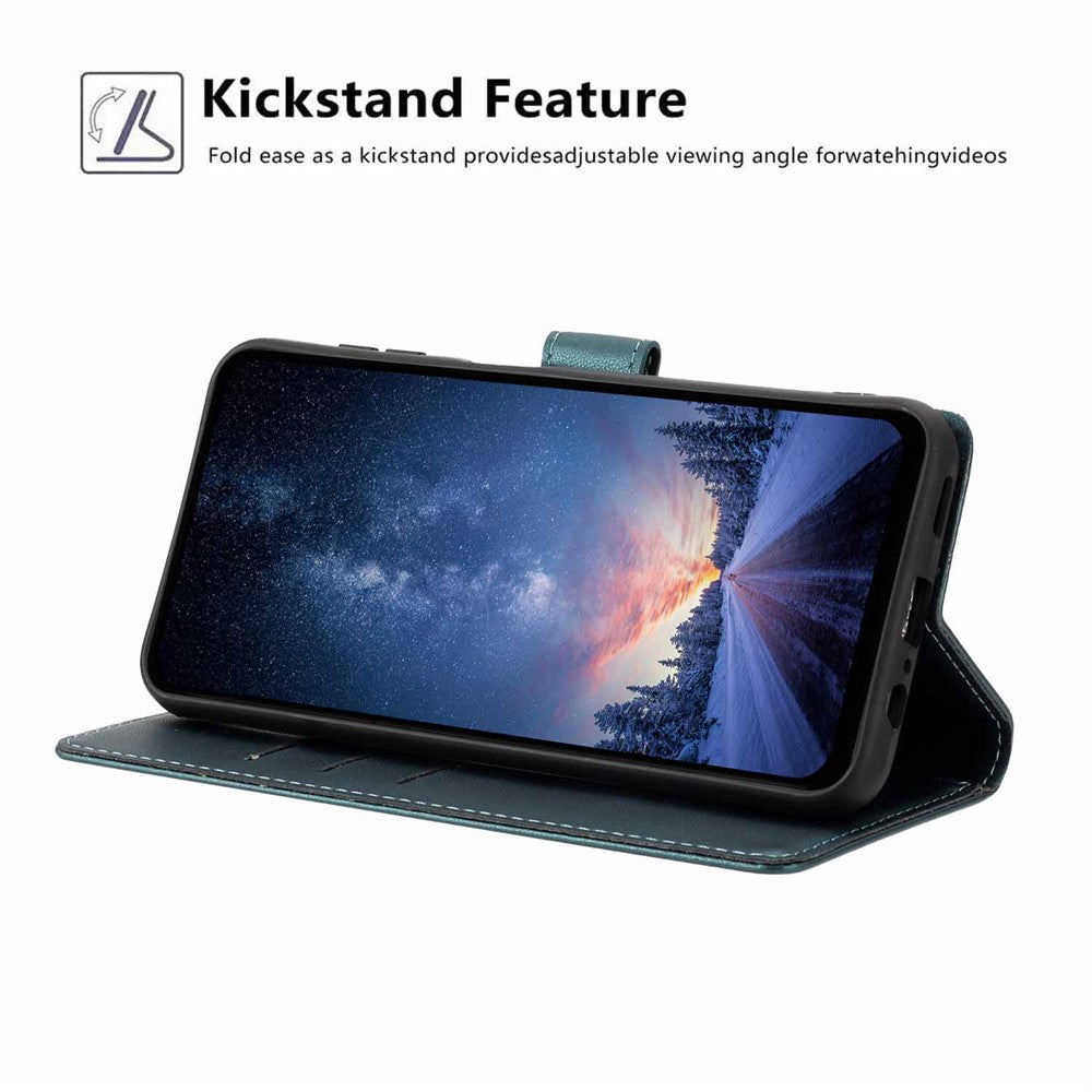 For Xiaomi Redmi 17 4G / 5G Stand Case Tree-and-Cat Pattern PU Leather Wallet Protective Phone Cover with Wrist Strap
