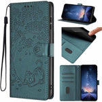 For Xiaomi Redmi 17 4G / 5G Stand Case Tree-and-Cat Pattern PU Leather Wallet Protective Phone Cover with Wrist Strap