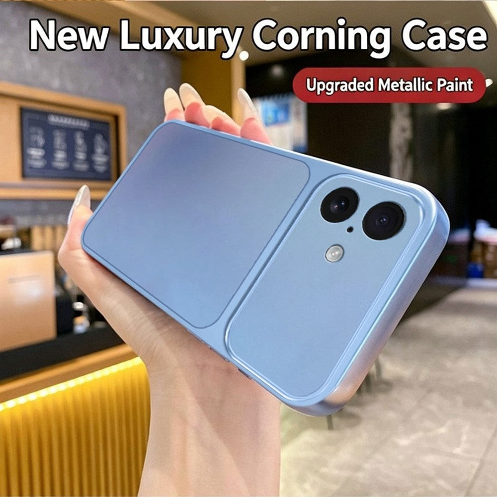 Soft Phone Case for iPhone 17 Pro Metallic Painted TPU + PC Mobile Back Cover