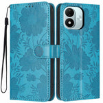 Xiaomi Redmi Note 17 4G (Global) / Note 17 5G (Global) / Note 17 (Indien/Kina) 5G-pungcover i blomstret PU-læder med stativ, foldbart cover og håndledsrem
