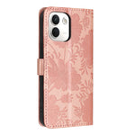 For Xiaomi Redmi Note 17 Pro+ 5G / Note 17 Pro Max 5G Wallet Case Imprint Floral PU Leather Stand Flip Phone Cover with Wrist Strap