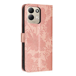 For Xiaomi Redmi 17 4G / 5G Wallet Case Imprint Floral PU Leather Stand Flip Phone Cover with Wrist Strap
