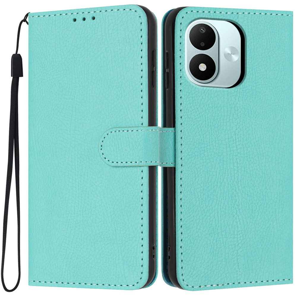 For Xiaomi Redmi Note 17 4G (Global) / Note 17 5G (Global) / Note 17 (India / China) 5G Wallet Case Litchi Texture Leather Flip Cover with Card Slots and Hand Strap