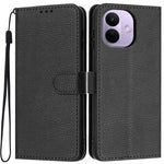 For Xiaomi Redmi Note 17 Pro 5G Wallet Case Litchi Texture Leather Flip Cover with Card Slots and Hand Strap