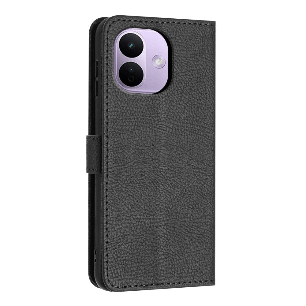 For Xiaomi Redmi Note 17 Pro 5G Wallet Case Litchi Texture Leather Flip Cover with Card Slots and Hand Strap