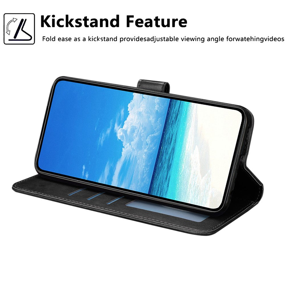 For Xiaomi Redmi Note 17 Pro+ 5G / Note 17 Pro Max 5G Wallet Case Litchi Texture Leather Flip Cover with Card Slots and Hand Strap