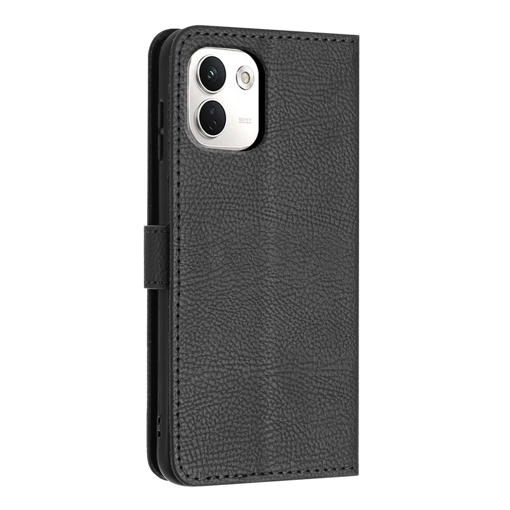 For Xiaomi Redmi Note 17 Pro+ 5G / Note 17 Pro Max 5G Wallet Case Litchi Texture Leather Flip Cover with Card Slots and Hand Strap